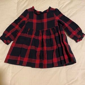 Excellent Condition Festive Fall Plaid Jacadi Dress 6M